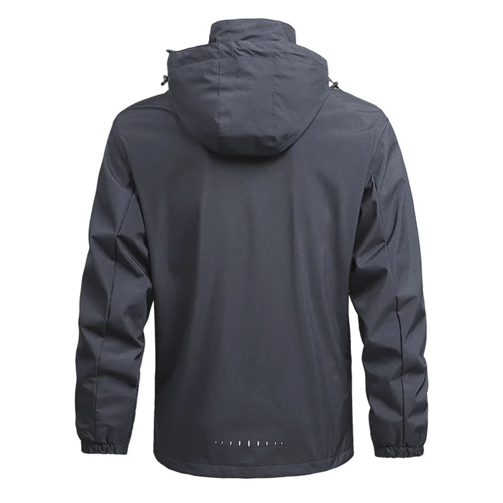 Men's Waterproof Lightweight Hooded Rain Jacket