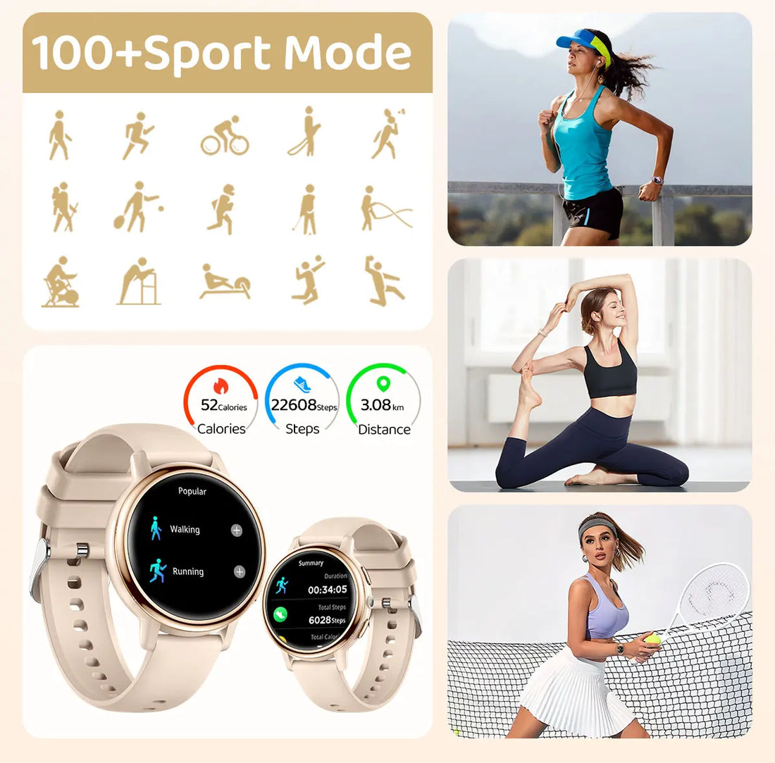 Ladies Smart Fitness Watch with Bluetooth Call