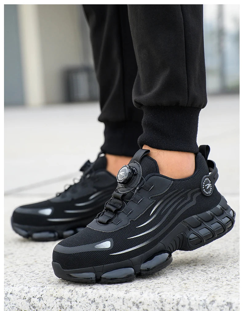 Breathable Lace-Free Safety Work Shoes