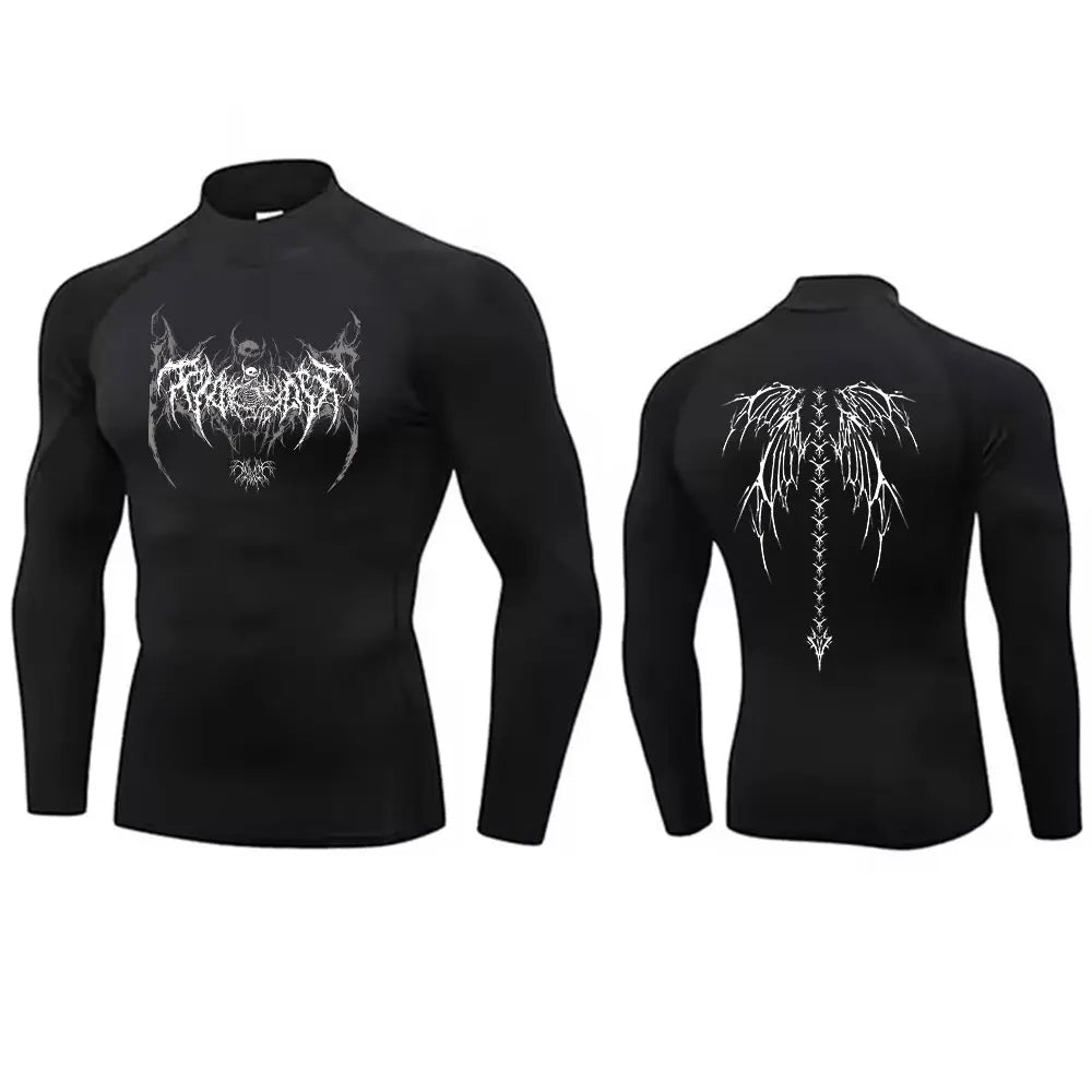 Y2K Men’s Turtleneck Compression Gym Shirt