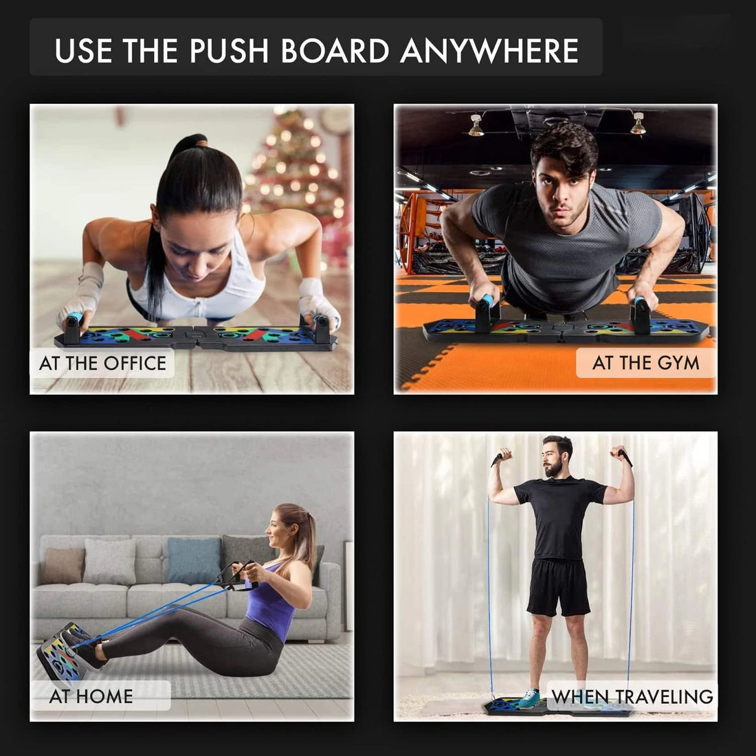 Portable Foldable Push-Up Board Set – Full Body Training