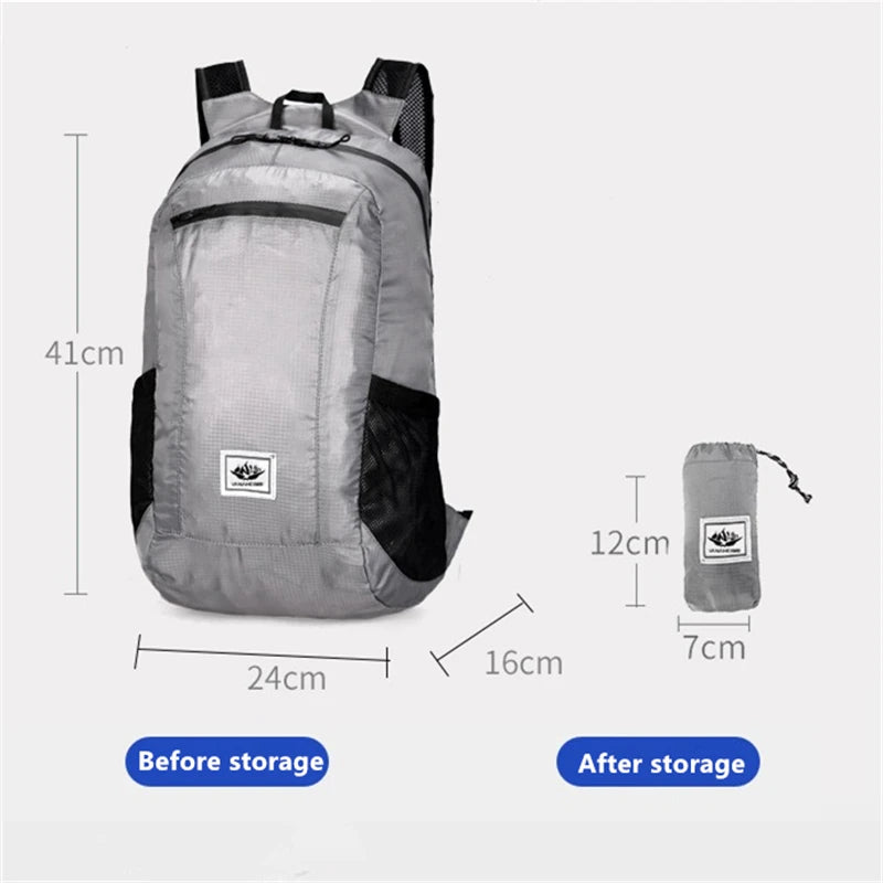 20L Foldable Waterproof Hiking Backpack