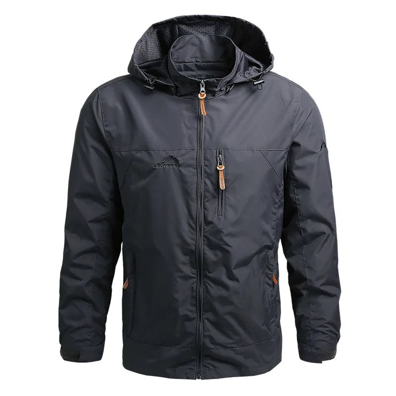 Men’s Tactical Windbreaker Waterproof Hooded Jacket (S–5XL)