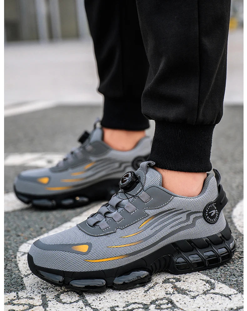 Breathable Lace-Free Safety Work Shoes