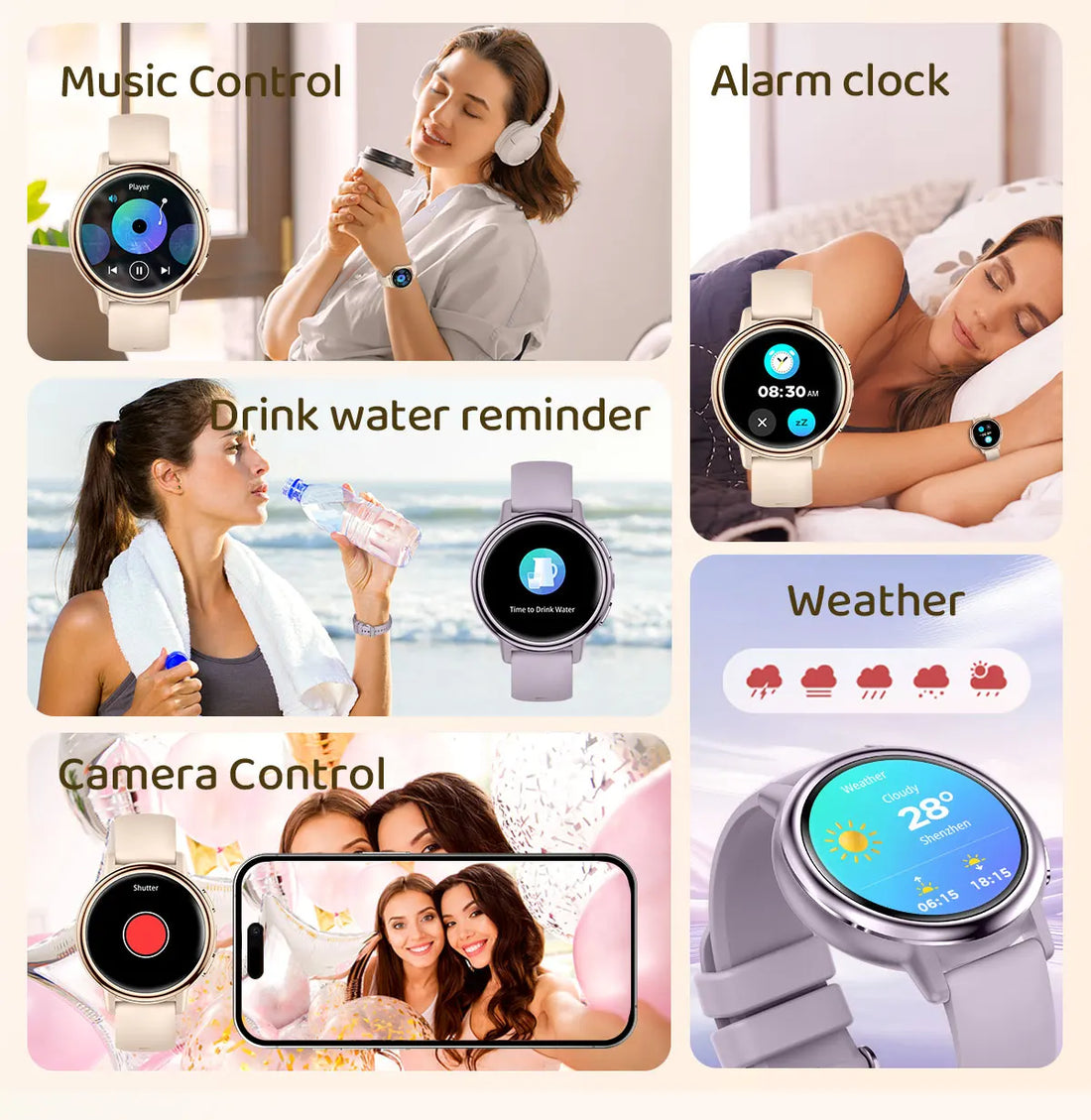 Ladies Smart Fitness Watch with Bluetooth Call