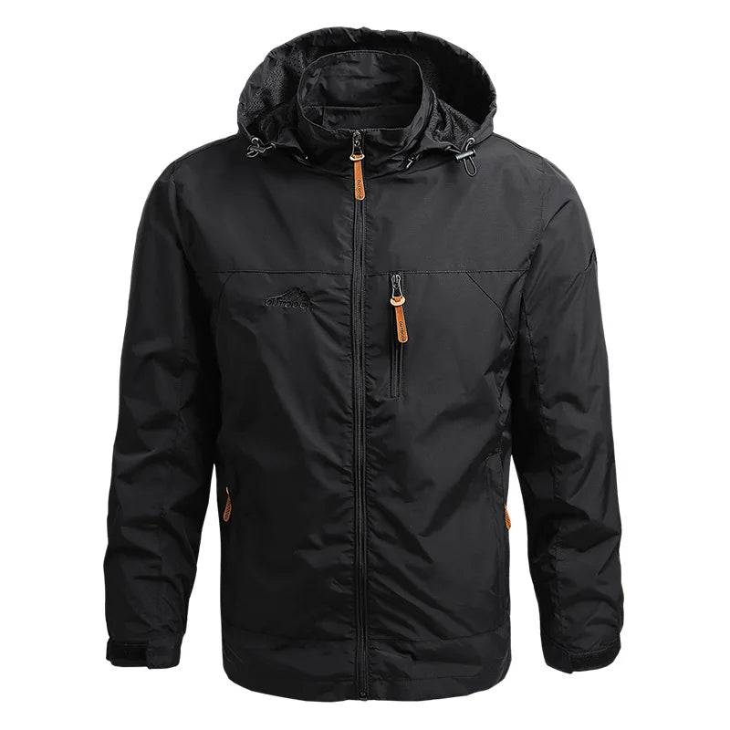 Men’s Tactical Windbreaker Waterproof Hooded Jacket (S–5XL)