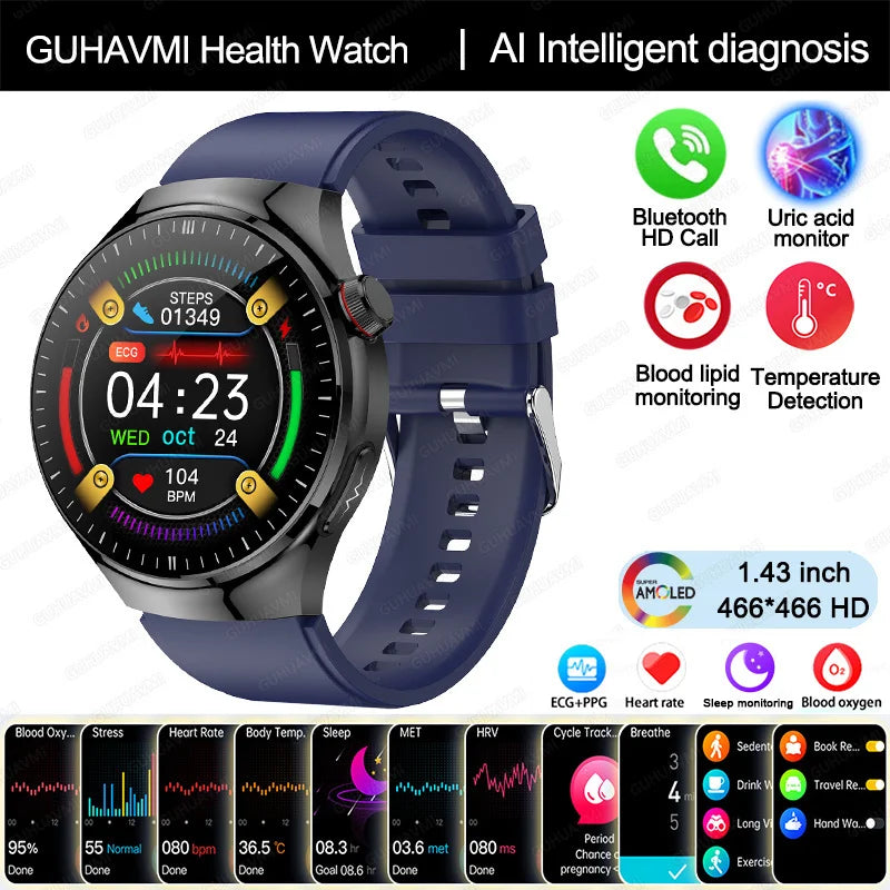 2025 Smart Health Watch with ECG & Bluetooth Call