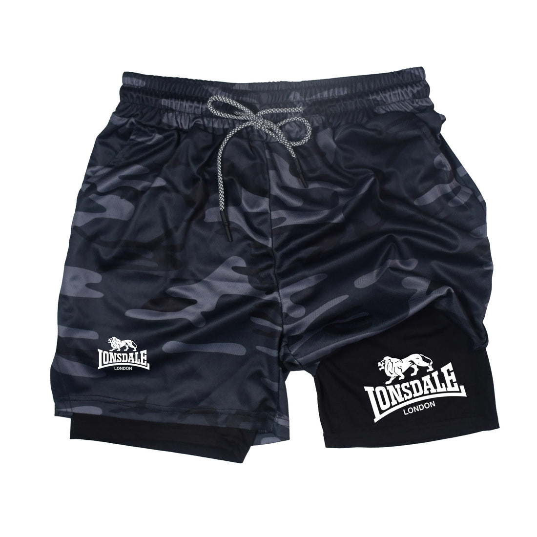 2-in-1 Men’s Running Compression Shorts with Phone Pocket