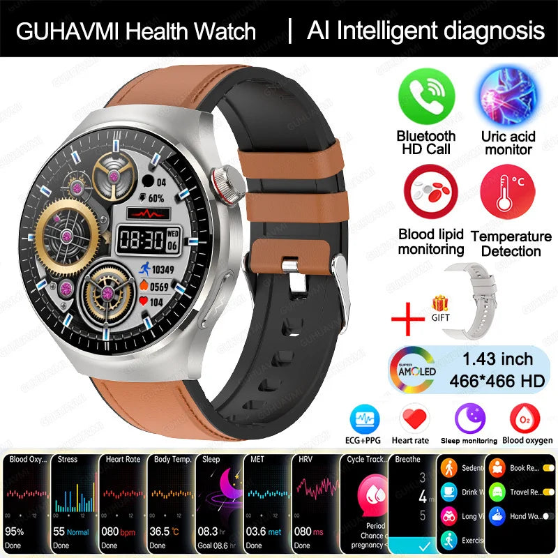 2025 Smart Health Watch with ECG & Bluetooth Call