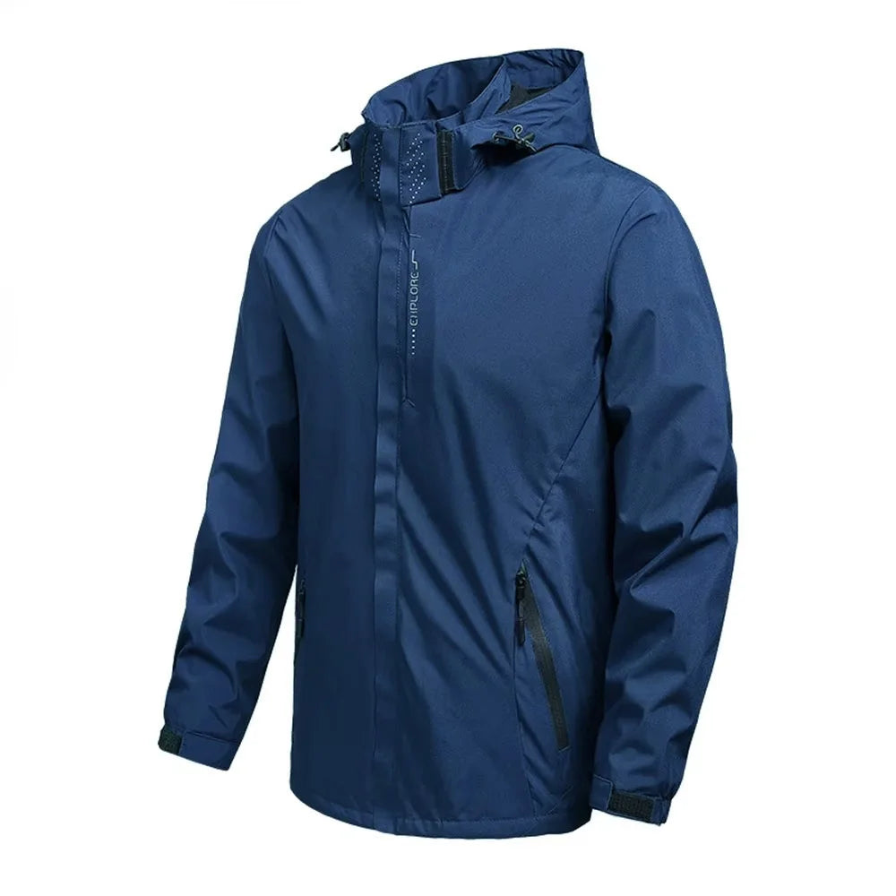 Men's Waterproof Lightweight Hooded Rain Jacket