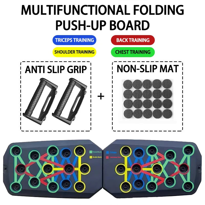 Portable Foldable Push-Up Board Set – Full Body Training