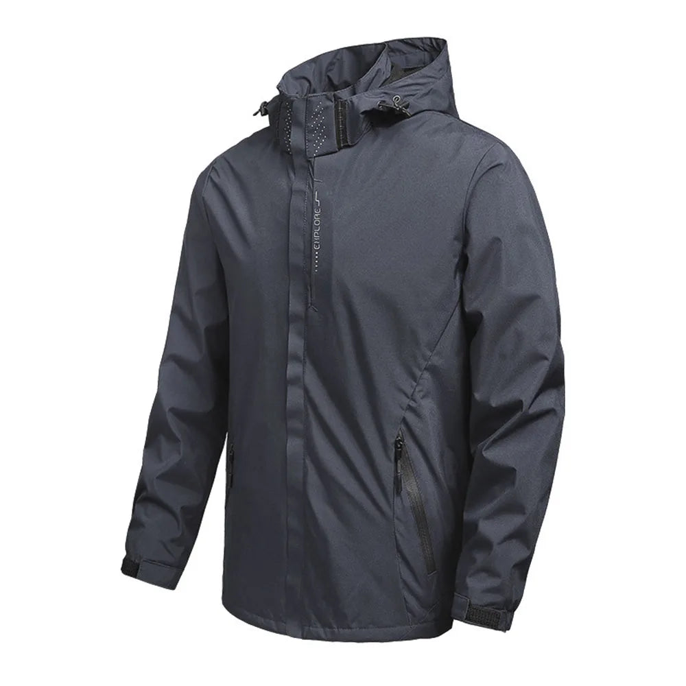 Men's Waterproof Lightweight Hooded Rain Jacket