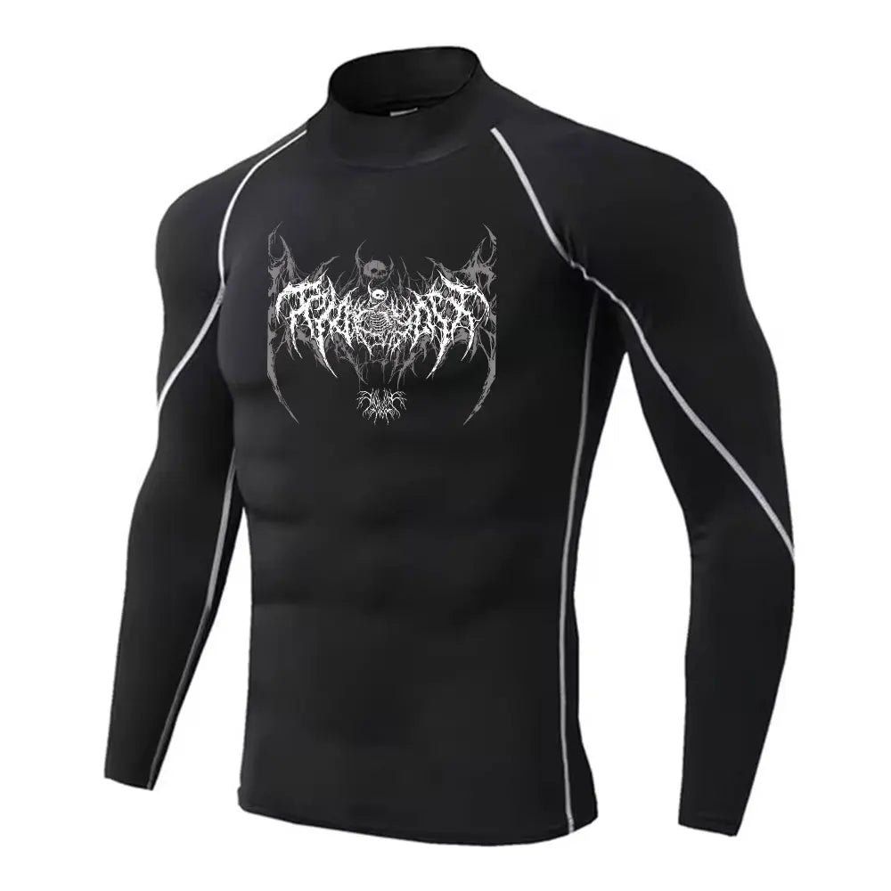 Y2K Men’s Turtleneck Compression Gym Shirt