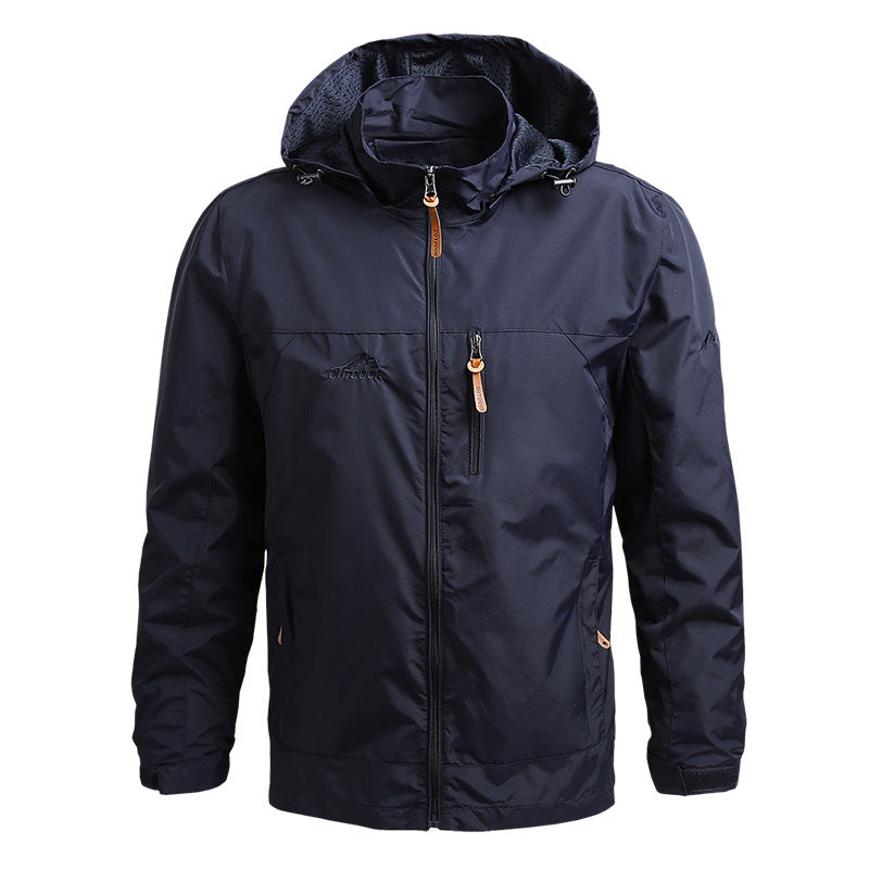 Men’s Tactical Windbreaker Waterproof Hooded Jacket (S–5XL)