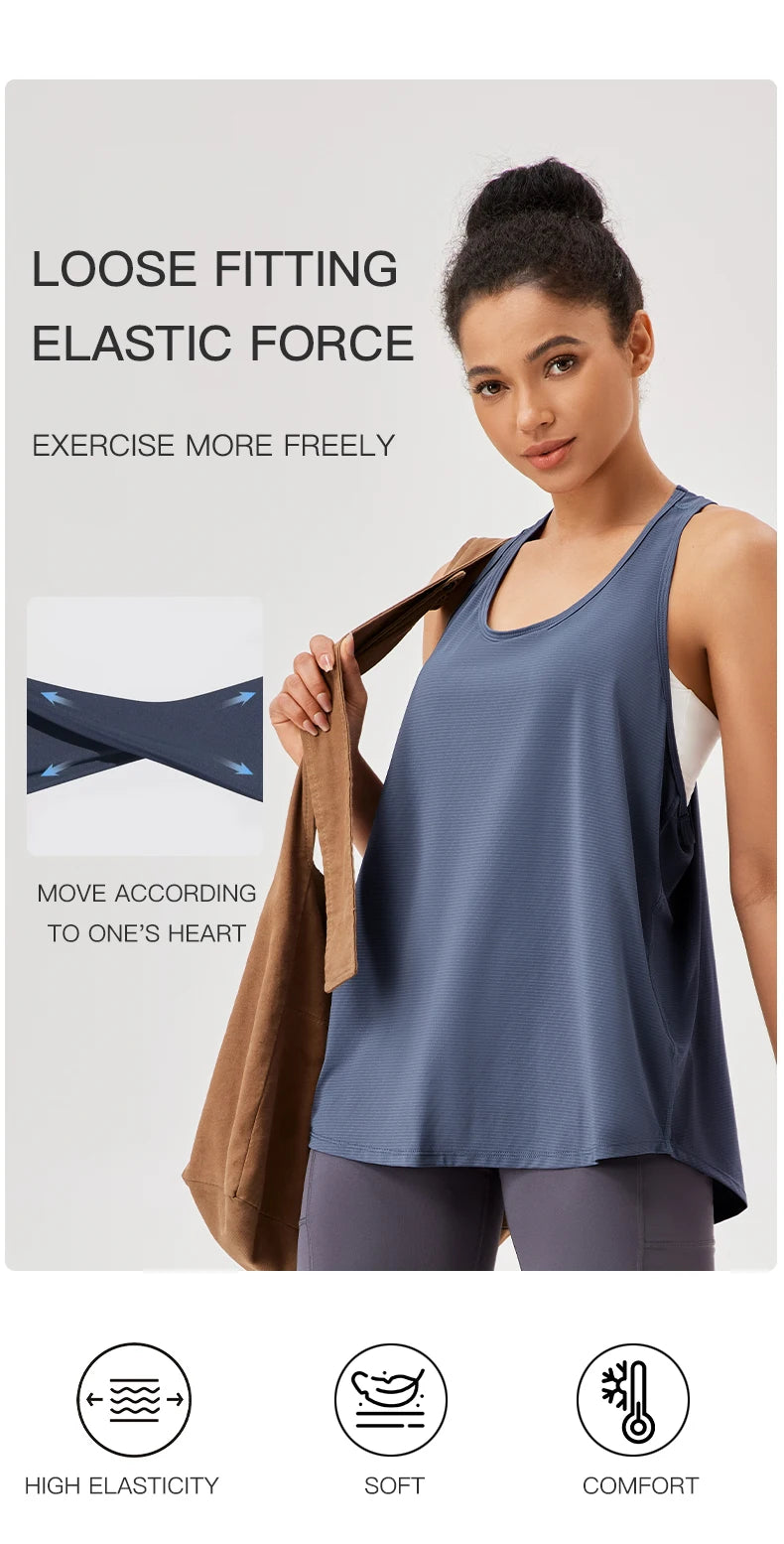 Women’s Quick-Dry Yoga Workout Tank Top