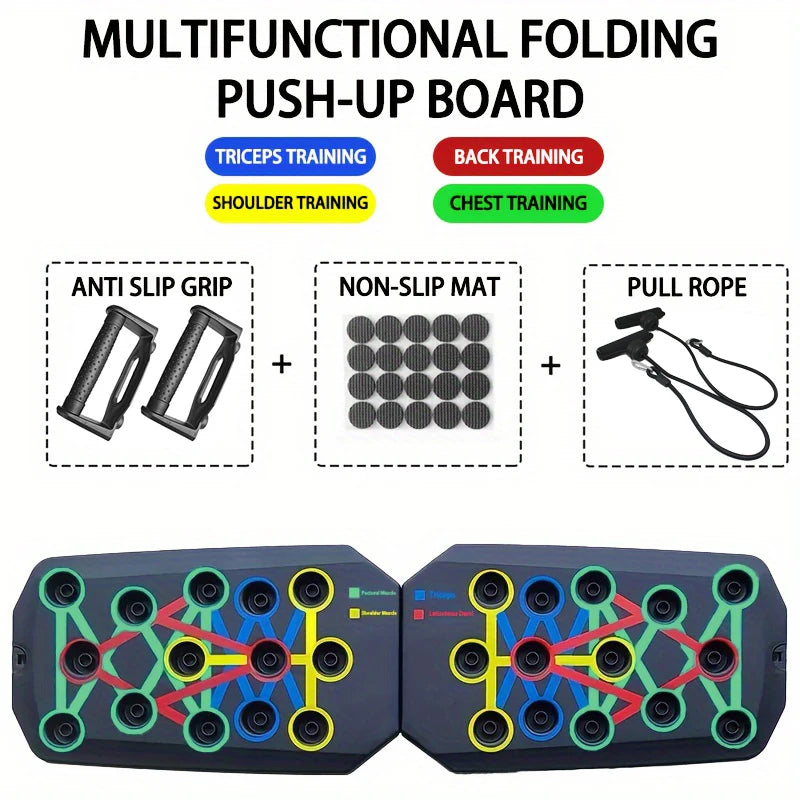 Portable Foldable Push-Up Board Set – Full Body Training