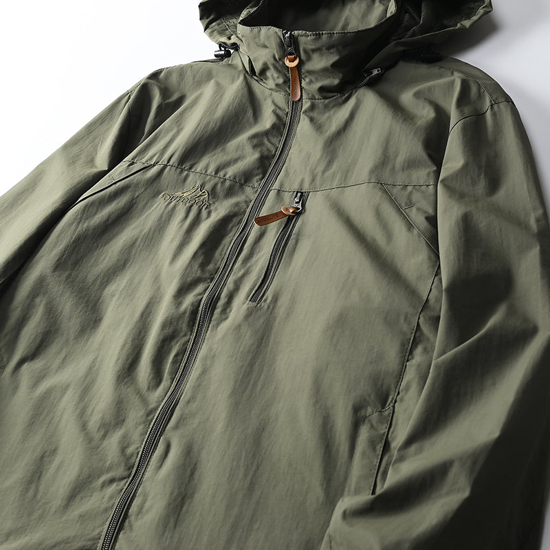 Men’s Tactical Windbreaker Waterproof Hooded Jacket (S–5XL)