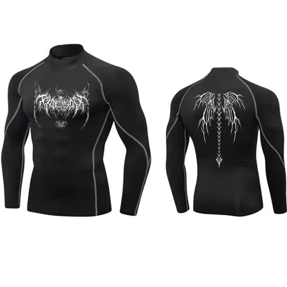 Y2K Men’s Turtleneck Compression Gym Shirt