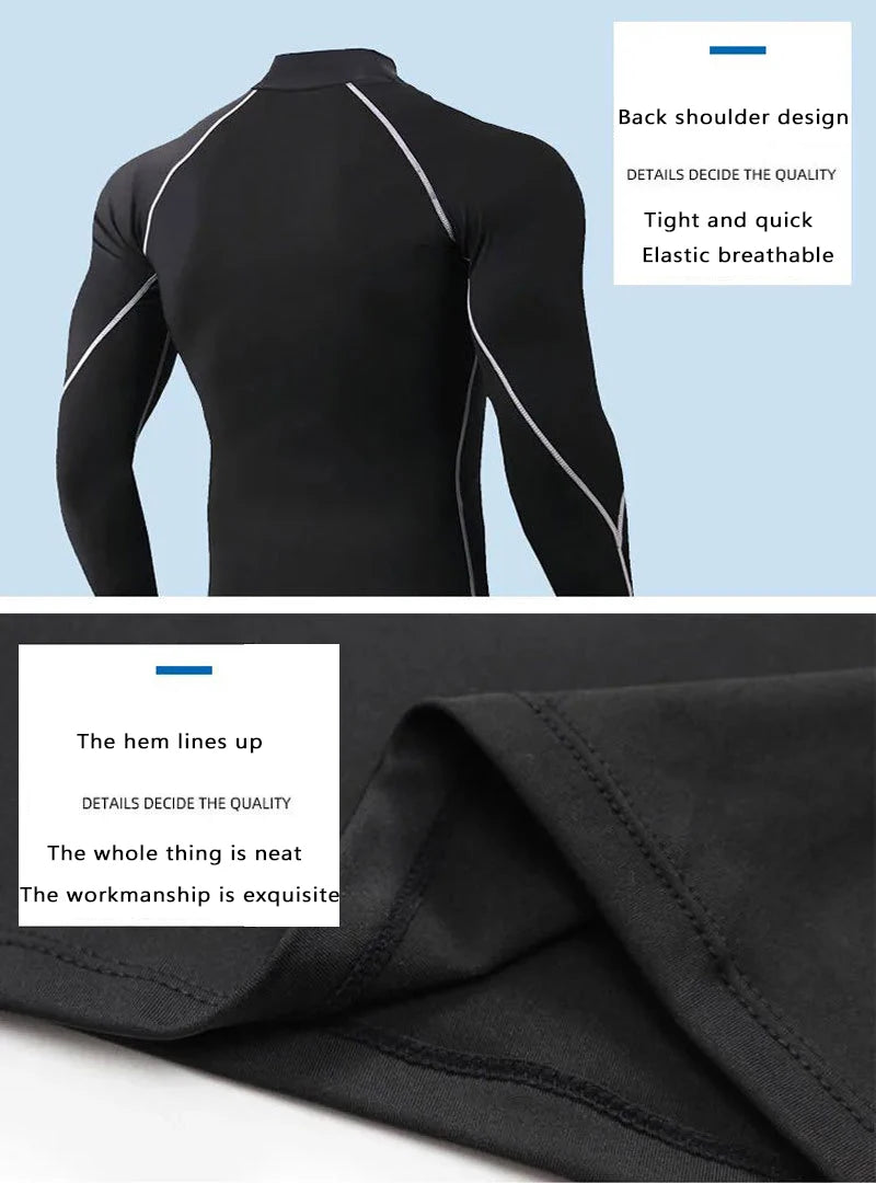 Y2K Men’s Turtleneck Compression Gym Shirt