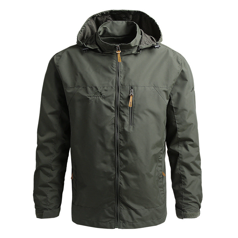 Men’s Tactical Windbreaker Waterproof Hooded Jacket (S–5XL)