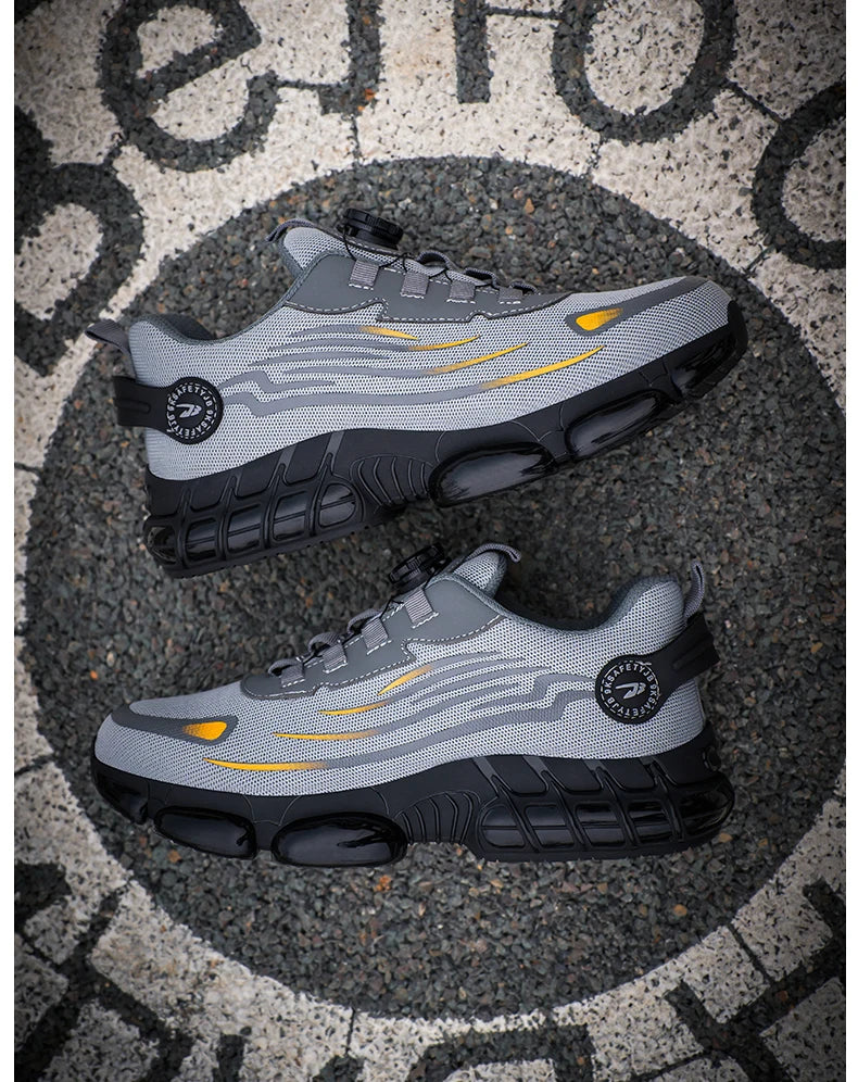 Breathable Lace-Free Safety Work Shoes