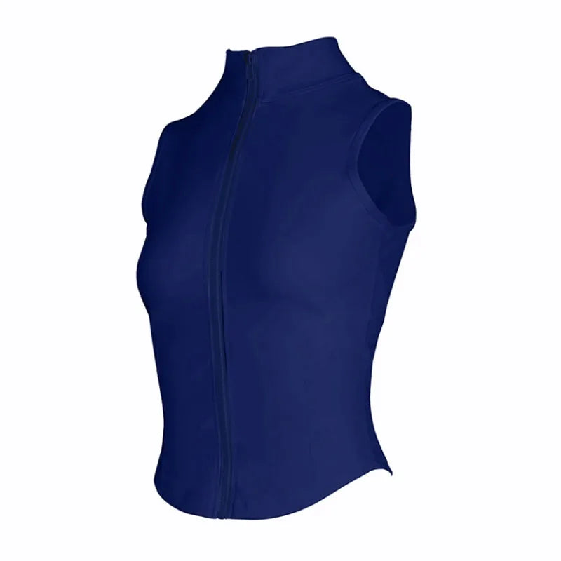 Aiithuug Women's Athletic Sleeveless Zip-Up Vest