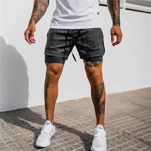 2-in-1 Men's Running & Gym Shorts