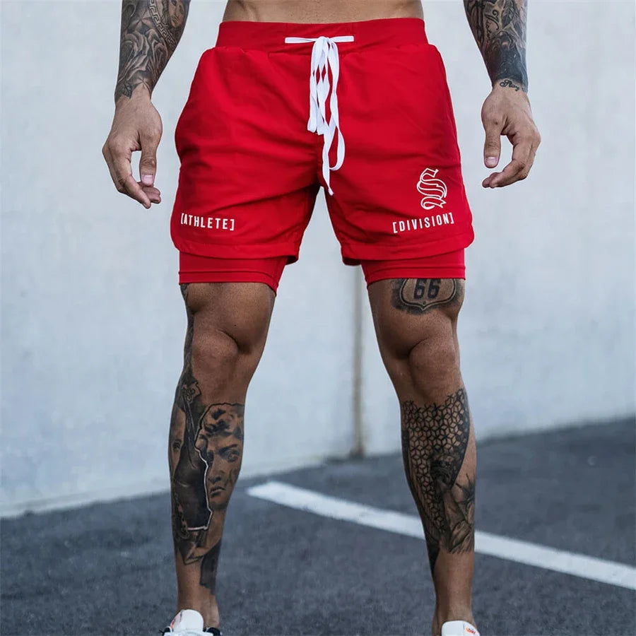 2-in-1 Men's Running & Gym Shorts