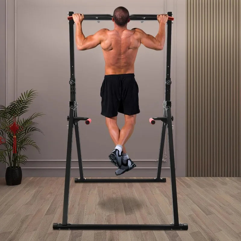 440 LBS Adjustable Free Standing Pull Up & Dip Bar