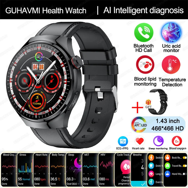 2025 Smart Health Watch with ECG & Bluetooth Call