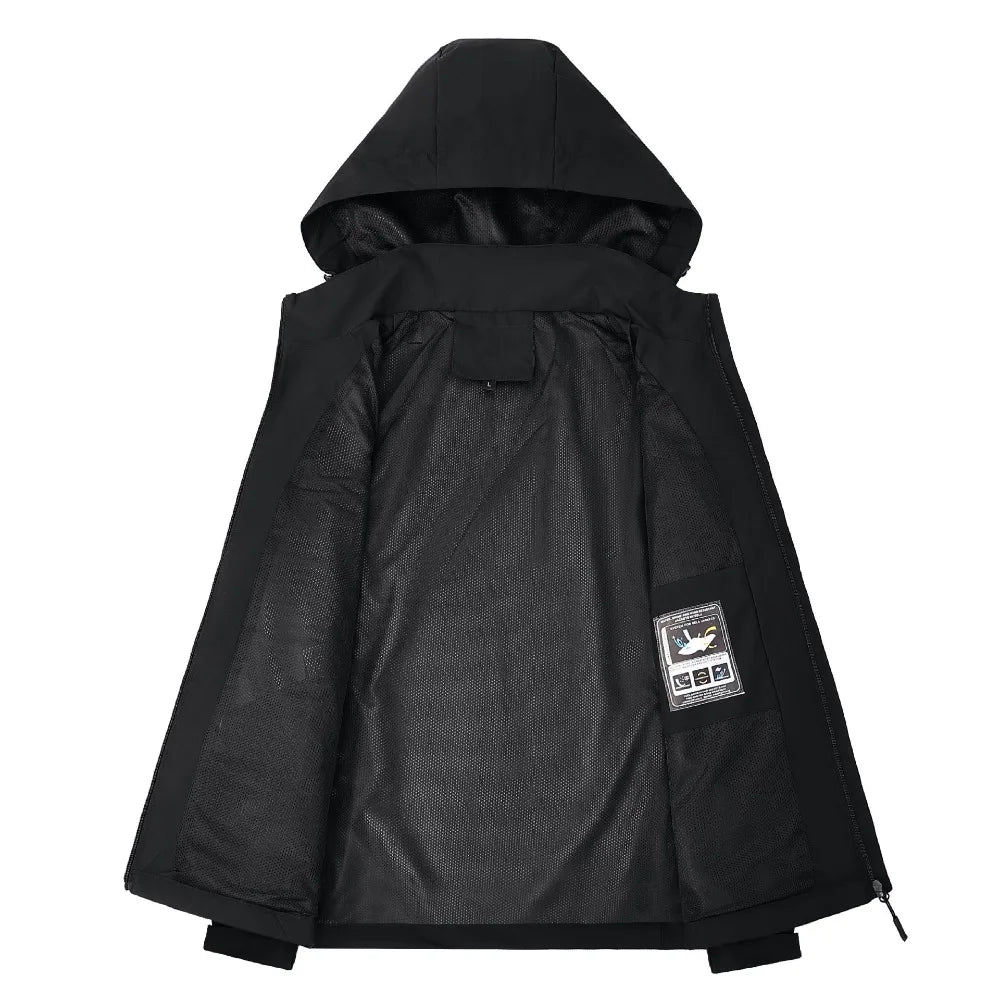 Men's Waterproof Lightweight Hooded Rain Jacket
