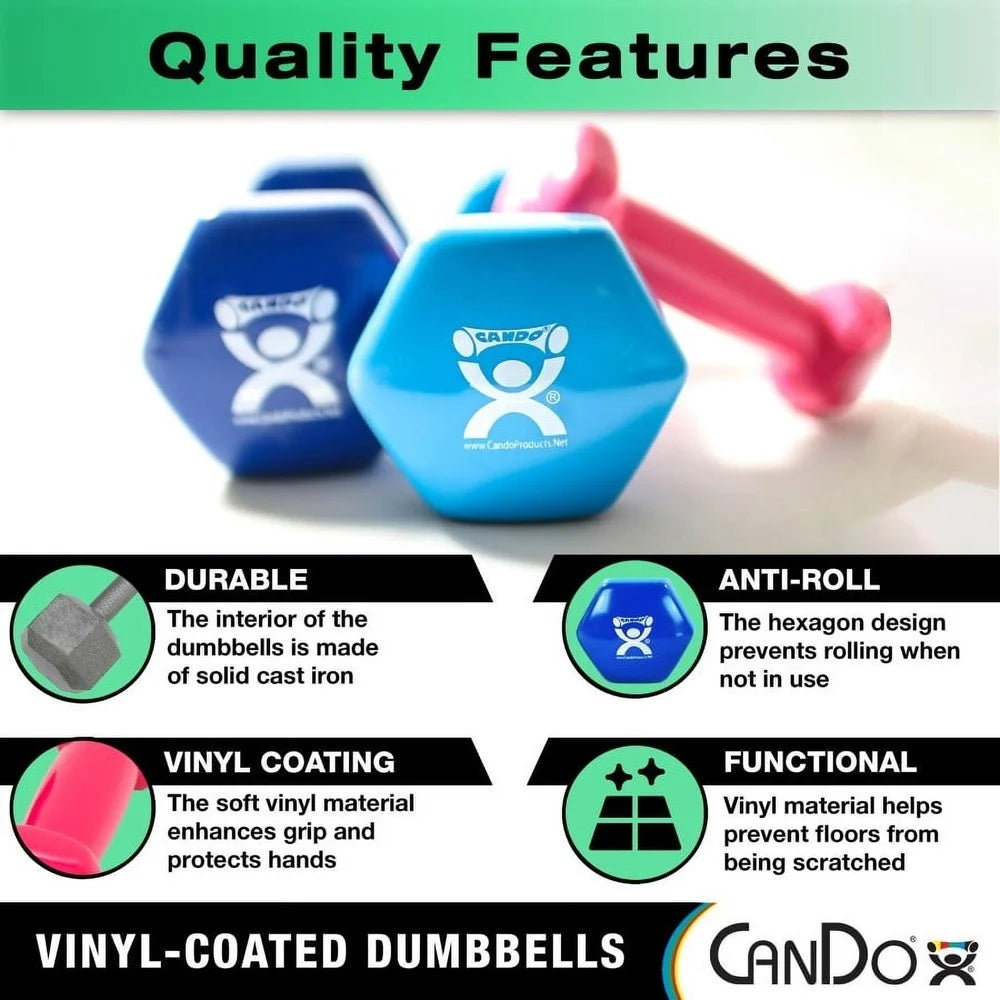 3 lb Vinyl Coated Iron Dumbbell