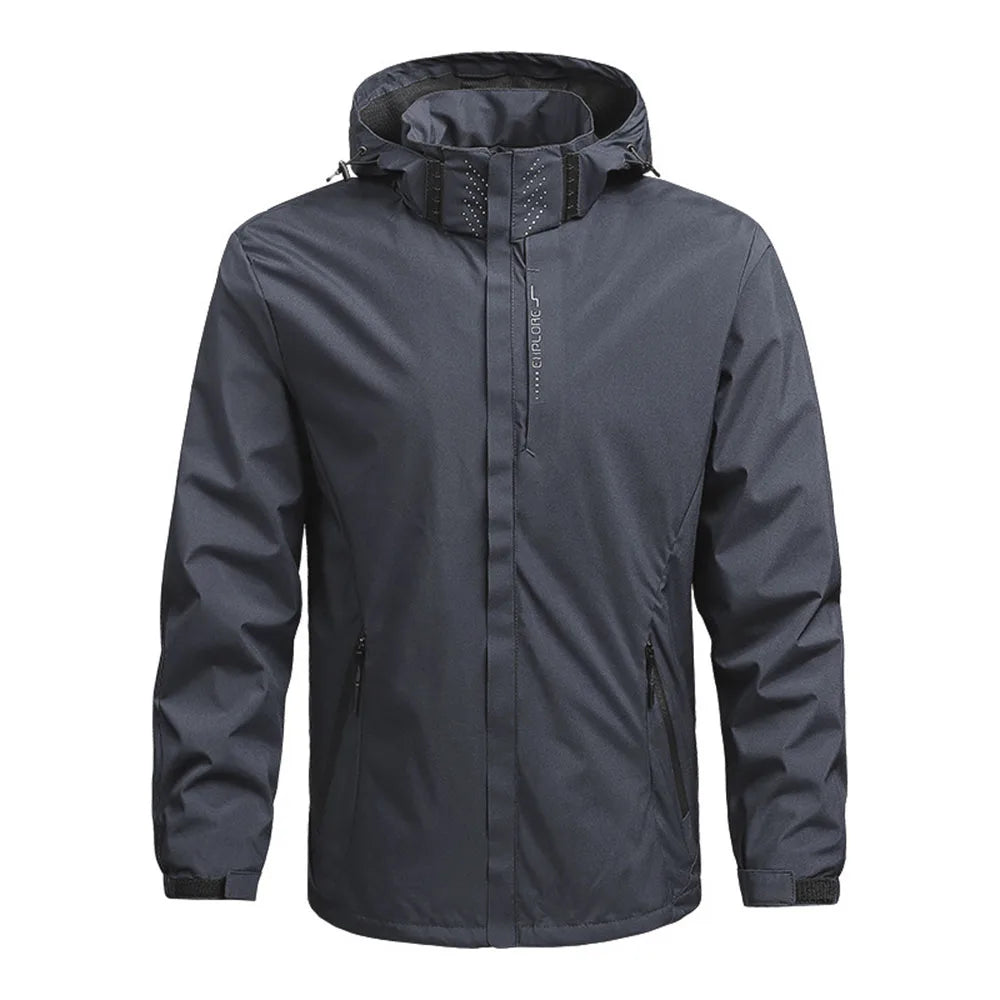 Men's Waterproof Lightweight Hooded Rain Jacket