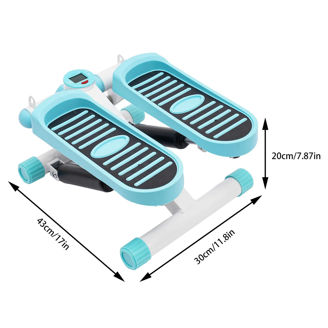 Portable Mini Stepper with Resistance Bands – Blue
