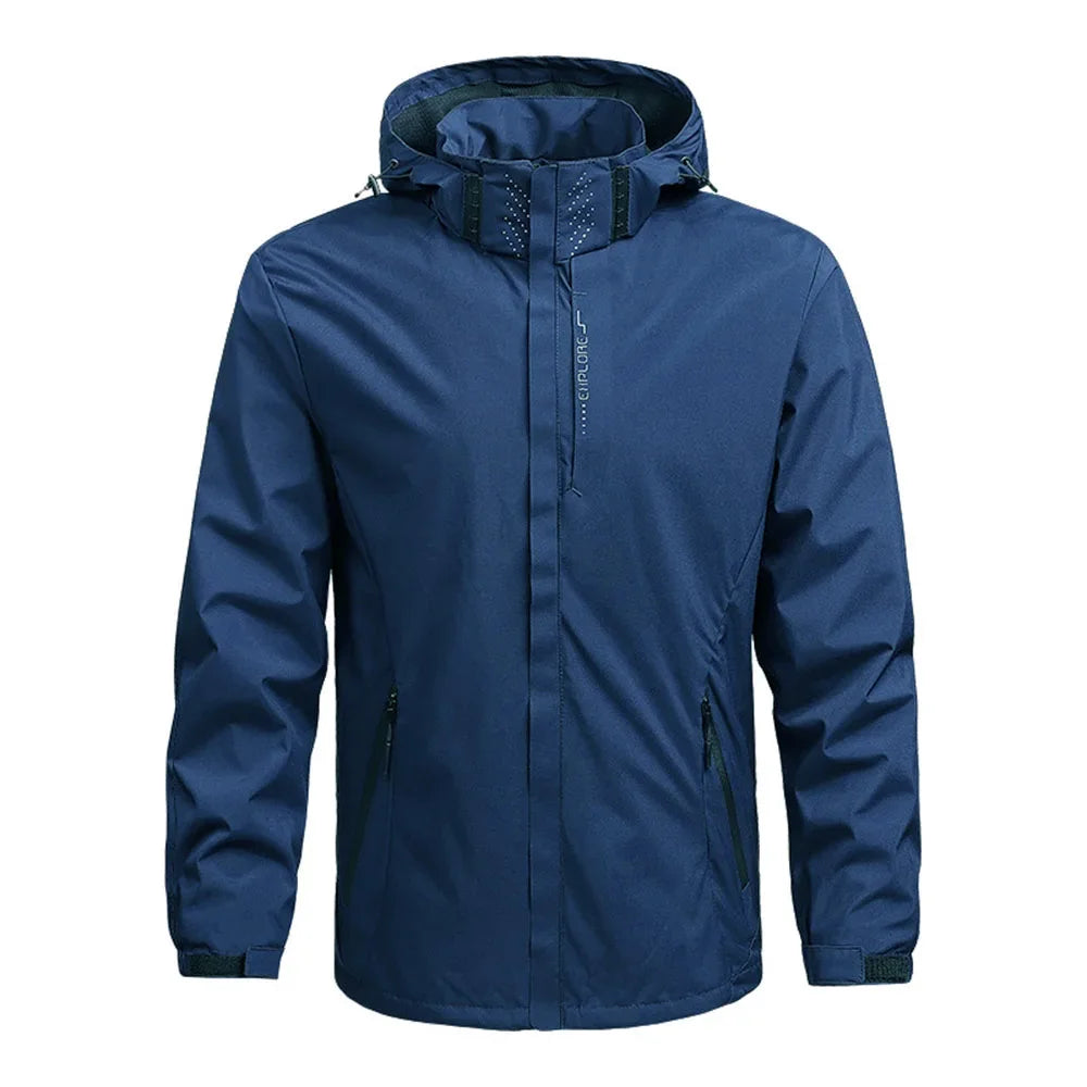 Men's Waterproof Lightweight Hooded Rain Jacket