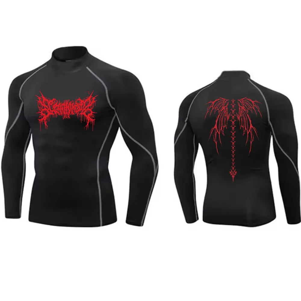 Y2K Men’s Turtleneck Compression Gym Shirt