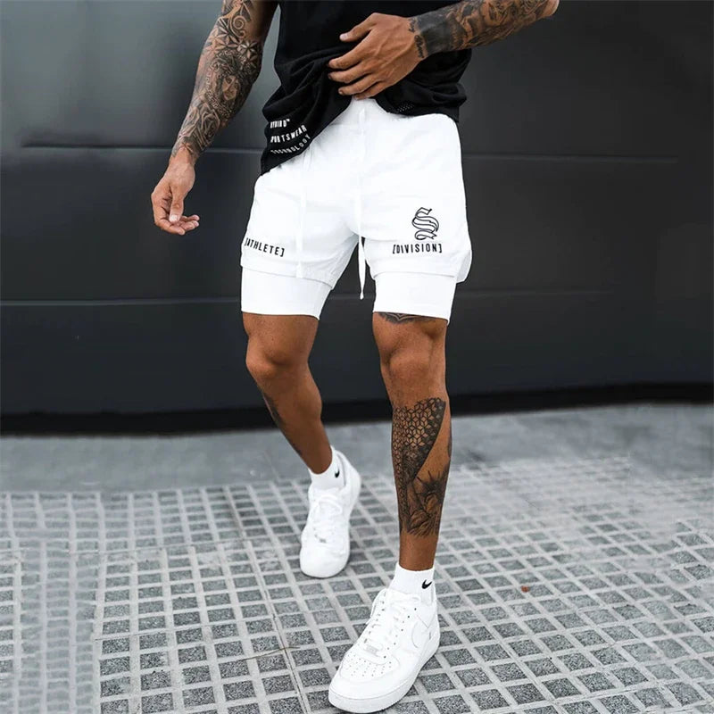 2-in-1 Men's Running & Gym Shorts
